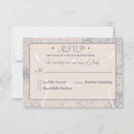 OSA kort för persiko- och Grått-marmor-Monogram