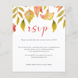 OSA kort för QR-kod för budgeterat Höst löv