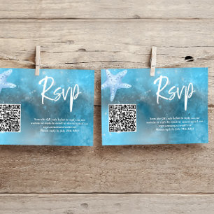 OSA kort för QR-koden Deep Sea Summer Bröllop