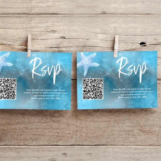 OSA kort för QR-koden Deep Sea Summer Bröllop (Skapare uppladdad)