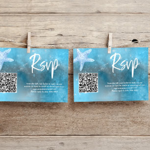 OSA kort för QR-koden Deep Sea Summer Bröllop