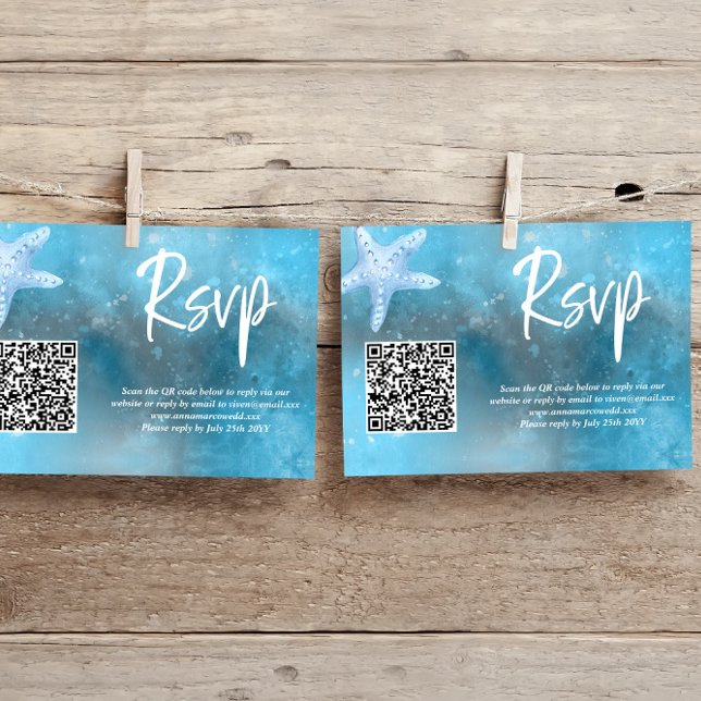 OSA kort för QR-koden Deep Sea Summer Bröllop (Skapare uppladdad)