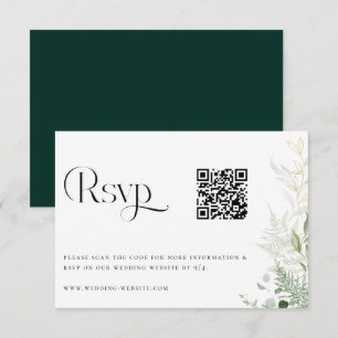 OSA kort för QR-koden för vild Forest Bröllop