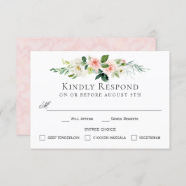 OSA kort för  Rosa Blommigt med Entree Choices