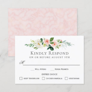 OSA kort för  Rosa Blommigt med Entree Choices