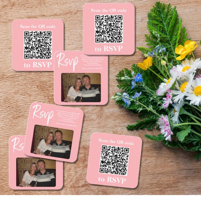 OSA kort för  Rosa-foto QR-kodrundade hörn (Skapare uppladdad)