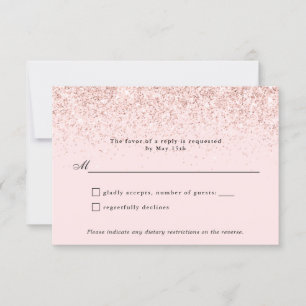 OSA kort för Rosa Glitter Konfetti Personlig