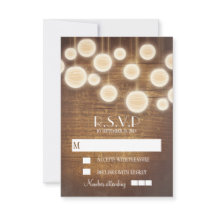 OSA kort för Rustic-landsbyggsbröllop