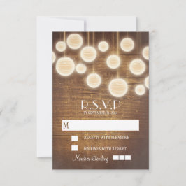 OSA kort för Rustic-landsbyggsbröllop