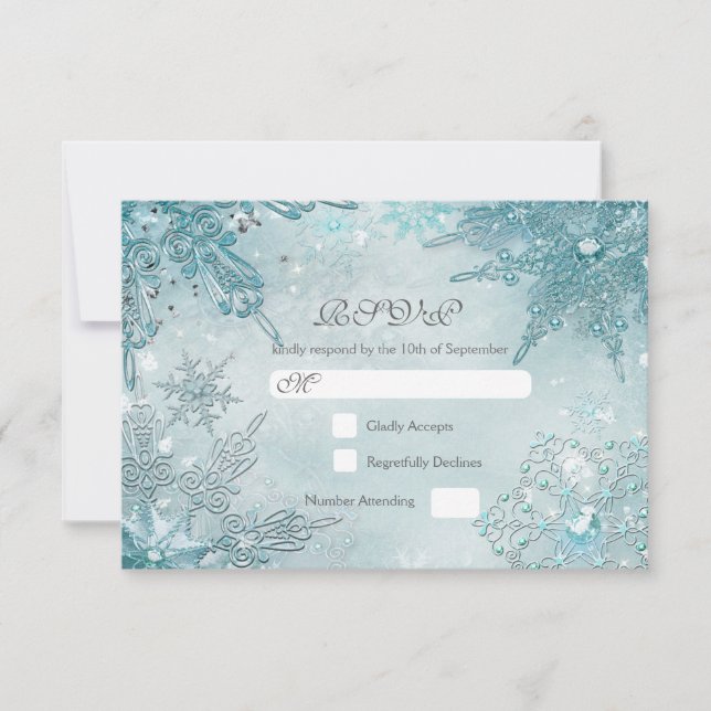 OSA kort för snöflake Magic Winter Wonderland (Framsida)