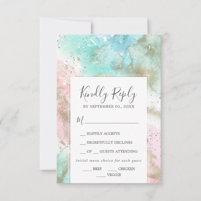 OSA kort för val av abstrakt sommarmeny (Framsida)