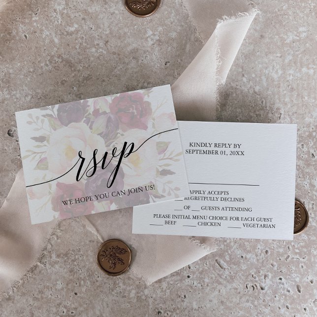 OSA kort för val av Blommigt för elegant-kalligraf (Skapare uppladdad)