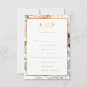 OSA kort för val av Blommigt Garden Menu
