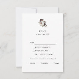 OSA kort för val av Burgundy Boho Blommigt Menu Ch