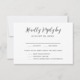 OSA kort för val av elegant Calligraphy-meny