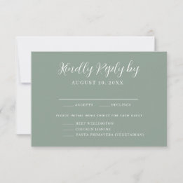 OSA kort för val av elegant Calligraphy-meny