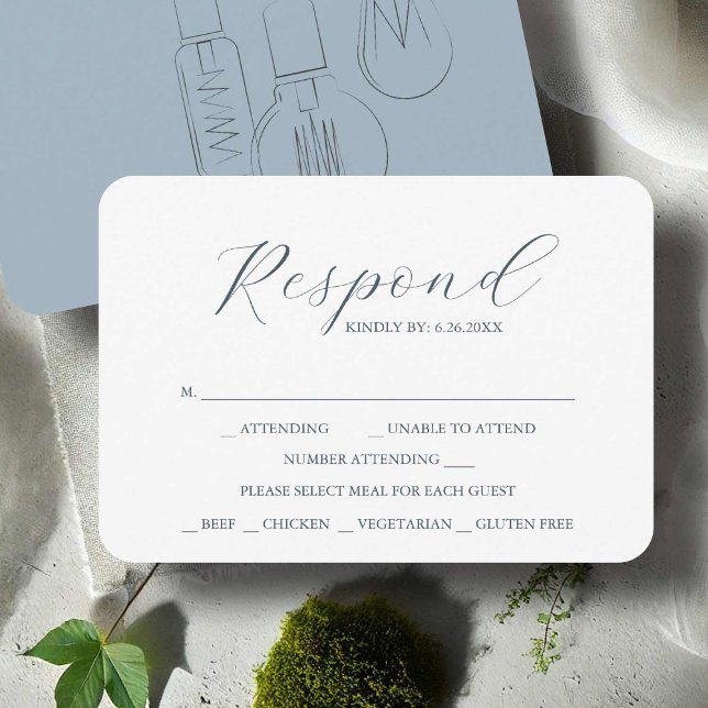 OSA kort för val av industriellt Chic i Bröllop (Industrial chic wedding invitation suite features rsvp card Edison lightbulbs Victoria Grigaliunas)