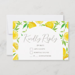 OSA kort för vattenfärg Citrus Lemon Baby Shower