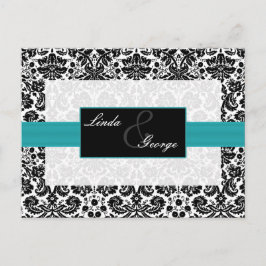 OSA kort från aqua damask Wedding