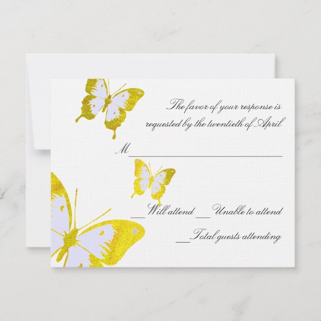OSA kort gult butterflies (Framsida)