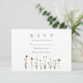 OSA kort Minimalistisk vild Flowers
