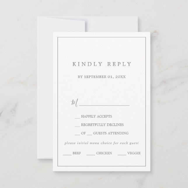 OSA kort Minimalistiskt alternativ för Silver-typo (Framsida)
