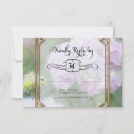 OSA kort Monet Stil Guld Ram Hydrangea Flower