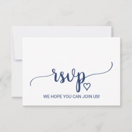 OSA kort Navy Blue Simple Calligraphy Menu Choice