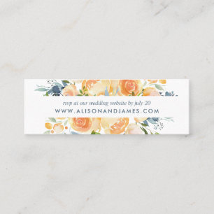 OSA kort på webbplatsen Rustic Peach Peony Bröllop