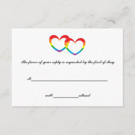 OSA kort "Rainbow Dubbla Hearts"