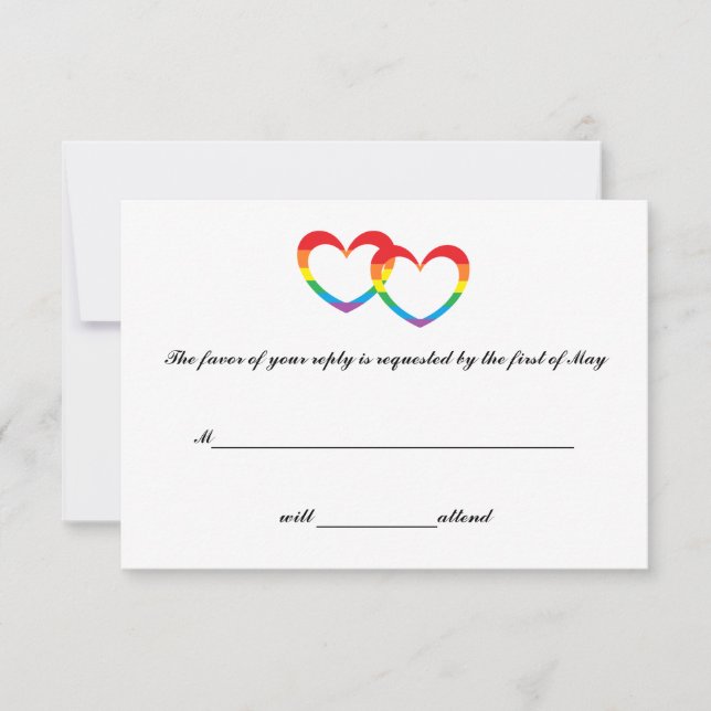 OSA kort "Rainbow Dubbla Hearts" (Framsida)