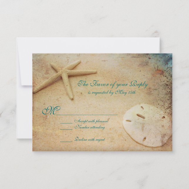 OSA kort Rustic Beach Destination Wedding (Framsida)