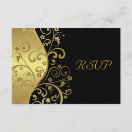 OSA kort—Svart och Guld Swirls