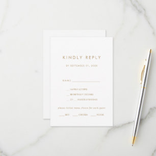 OSA kort Val av chic Guld-typografi