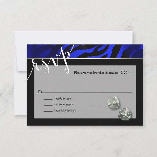 OSA Las Vegas Art Deco Zebra | svart blå silver (Framsida)