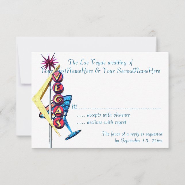 OSA Las Vegas Firande Neon-tecken Kort (Framsida)