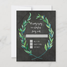 OSA Laurel Wandeolive Löv Gren Chalkboard Kort