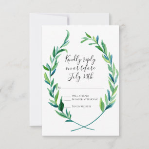 OSA Laurel Wandeolive Löv Gren Modern Simple Kort