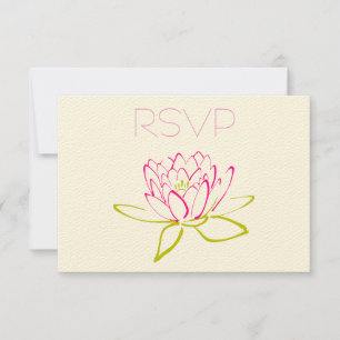 OSA Lotus Flower/Vatten Lily Illustration Kort