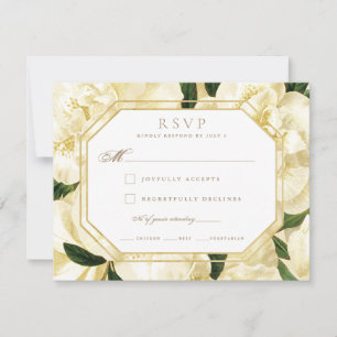 OSA med Bröllop-svarskort *Golden Blooms*