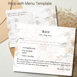 OSA med menymall Boho Pampas Grass Vykort