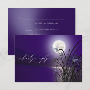 OSA Menu Amethyst Full Moon Dragonfly Pond Inbjudningar