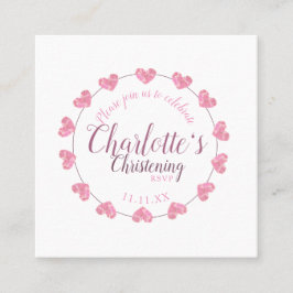 OSA mini rosa & white doktor Dotter Fyrkantigt Visitkort