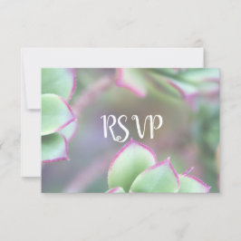 OSA | Modern Grönt Succulent Bröllop Kort
