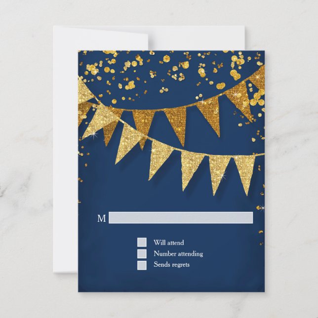 OSA Modern Pennant Banner w Glitter Confetti (Framsida)
