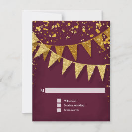 OSA Modern Pennant Banner w Glitter Confetti Kort