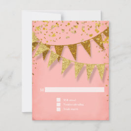 OSA Modern Pennant Banner w Glitter Confetti Kort