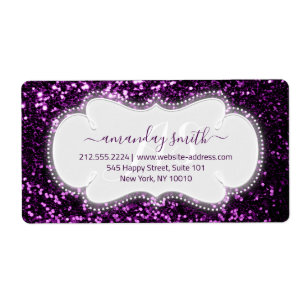 OSA Möhippa Sweet Monogram Lila Royal Glitter Fraktsedel