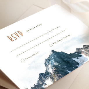 OSA Mountain Bröllop Infoga mål Inbjudningar