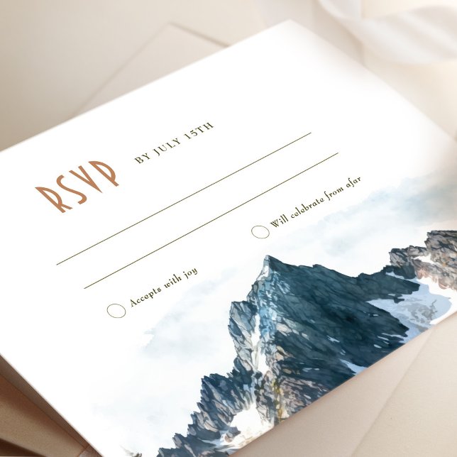 OSA Mountain Bröllop Infoga mål Inbjudningar (Skapare uppladdad)
